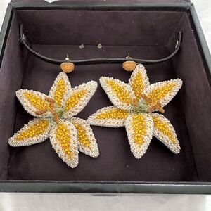 Deepa Gurnani Palesa beaded earrings.